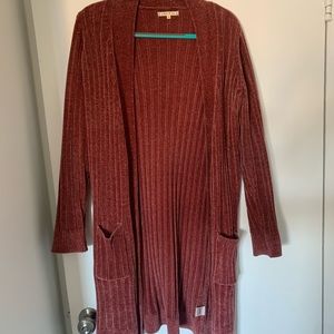 Willow and Clay Rose Colored Chenille ankle length sweater size S